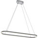 Glo 1 Light 48 inch Satin Nickel Linear Pendant Ceiling Light