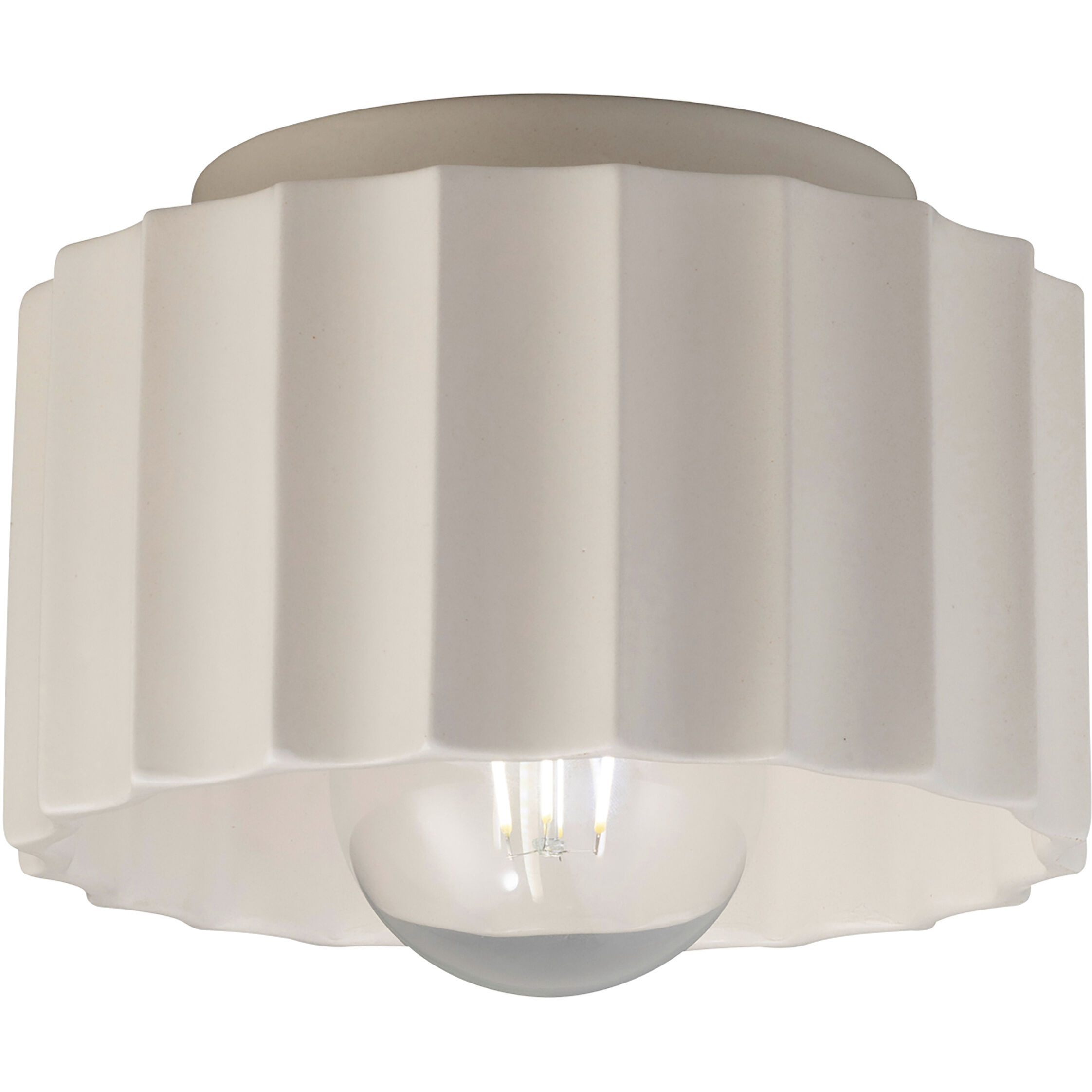Radiance Collection 1 Light 8 inch Vanilla (Gloss) Outdoor Flush-Mount