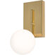 Metropolitan 1 Light 5 inch Satin Brass Wall Sconce Wall Light