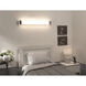 Allen LED 40 inch Satin Nickel ADA Overbed Wall Light