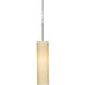 Soho LED 5 inch Satin Nickel Pendant Ceiling Light in Cream
