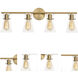 Amanda 4 Light 30.75 inch Satin Brass Vanity Light Wall Light