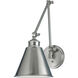 Aidan 5.5 inch Brushed Nickel Swingarm Sconce Wall Light, Moveable
