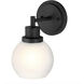 Abrya 1 Light 5.91 inch Black Wall Sconce Wall Light