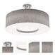 Montclair 3 Light 24 inch Satin Nickel Semi-Flush Mount Ceiling Light in Grey, Incandescent