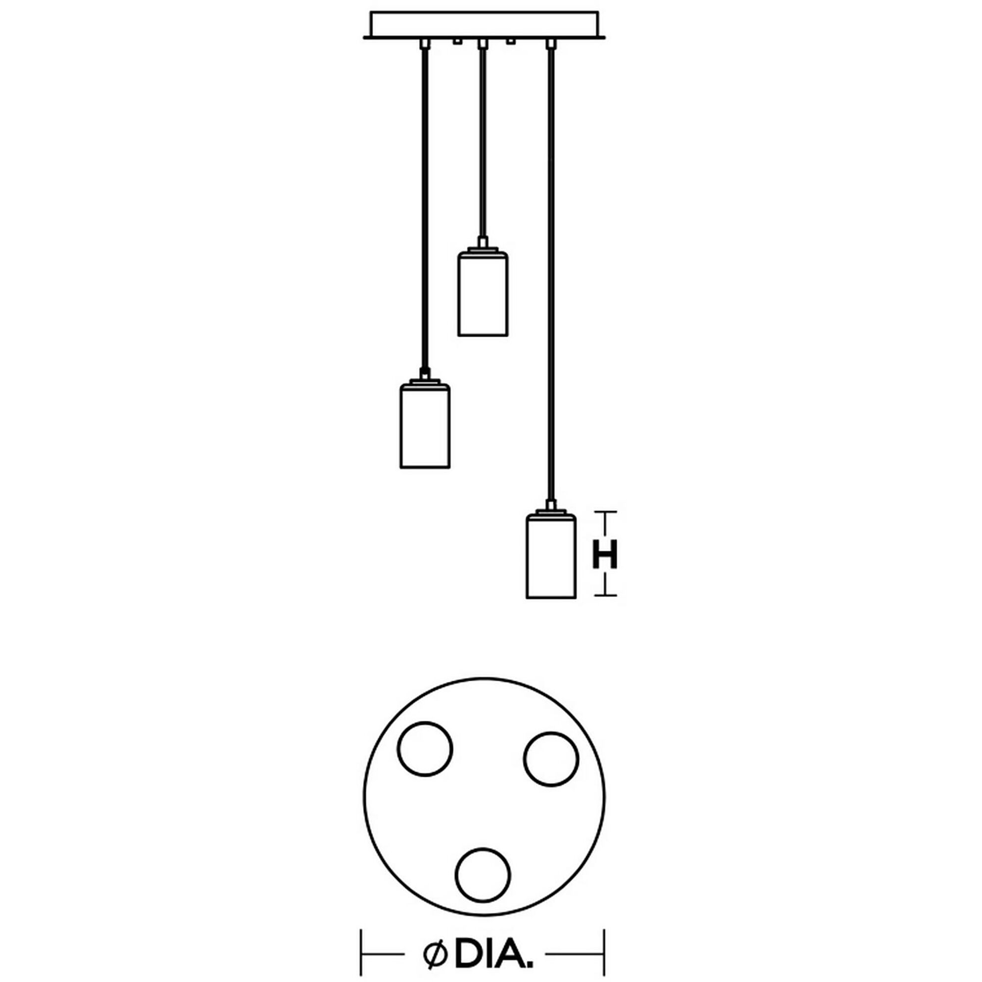 Leo 3 Light 18 inch Satin Nickel Pendant Ceiling Light