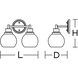 Abrya 2 Light 13.75 inch Brushed Nickel Bath/Vanity Light Wall Light