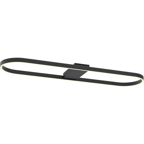 Glo 1 Light 12 inch Black Semi-Flush Mount Ceiling Light