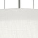 Anton 3 Light 15 inch Satin Nickel Pendant Ceiling Light in Linen White