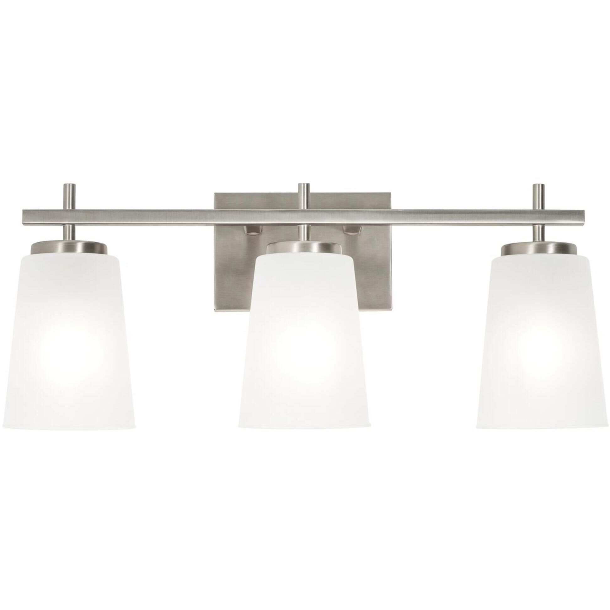 Joanna 3 Light 27.48 inch Satin Nickel Bath Vanity Wall Light