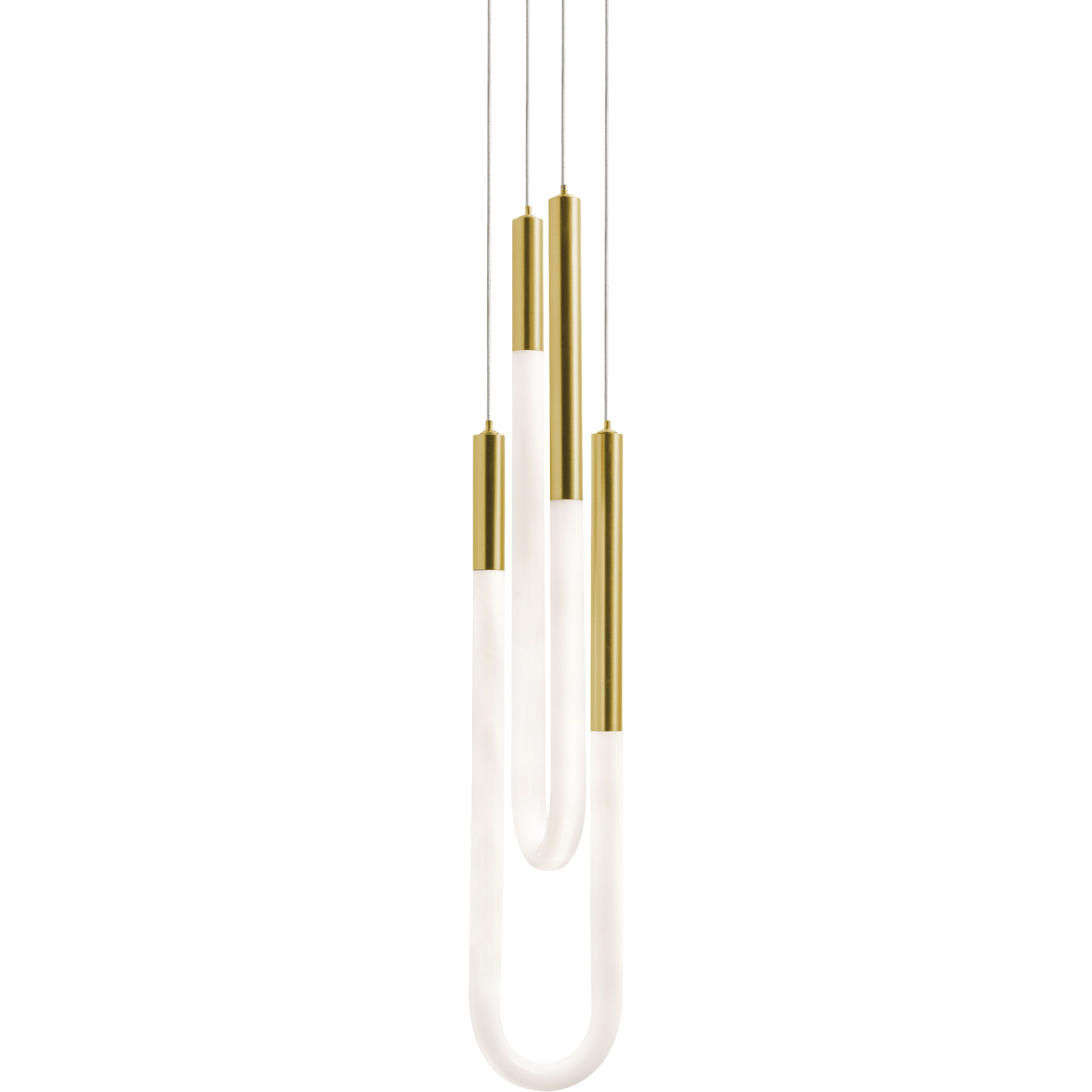 Adel LED 4 inch Light Antique Brass Pendant Ceiling Light