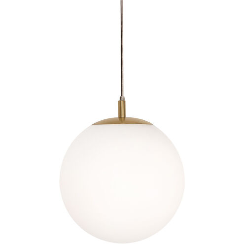 Loretto 1 Light 11.8 inch Satin Brass Pendant Ceiling Light