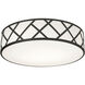 Haven 3 Light 21 inch Black Flush Mount Ceiling Light