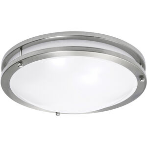 Carlisle LED 12 inch Satin Nickel Flush Mount Ceiling Light