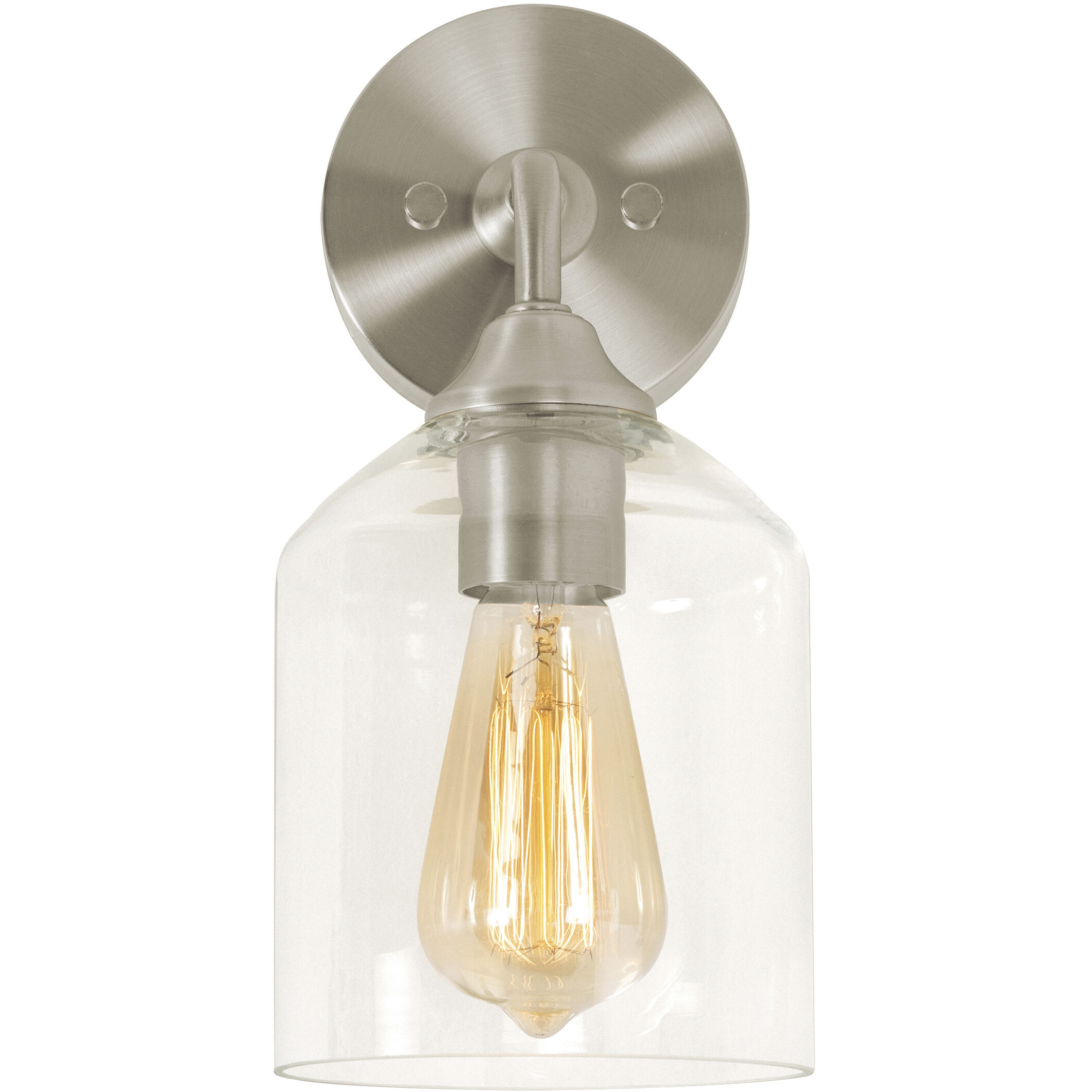 William 1 Light 6 inch Satin Nickel Wall Sconce Wall Light