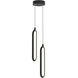 Sienna LED 5 inch Black Pendant Ceiling Light in 2, 13 in