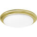 Baron 1 Light 14 inch Satin Brass Flush Mount Ceiling Light