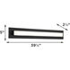 Vogue 1 Light 39 inch Black Bath/Vanity Light Wall Light