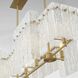 Othello 8 Light 47 inch Aged Brass Linear Chandelier Ceiling Light