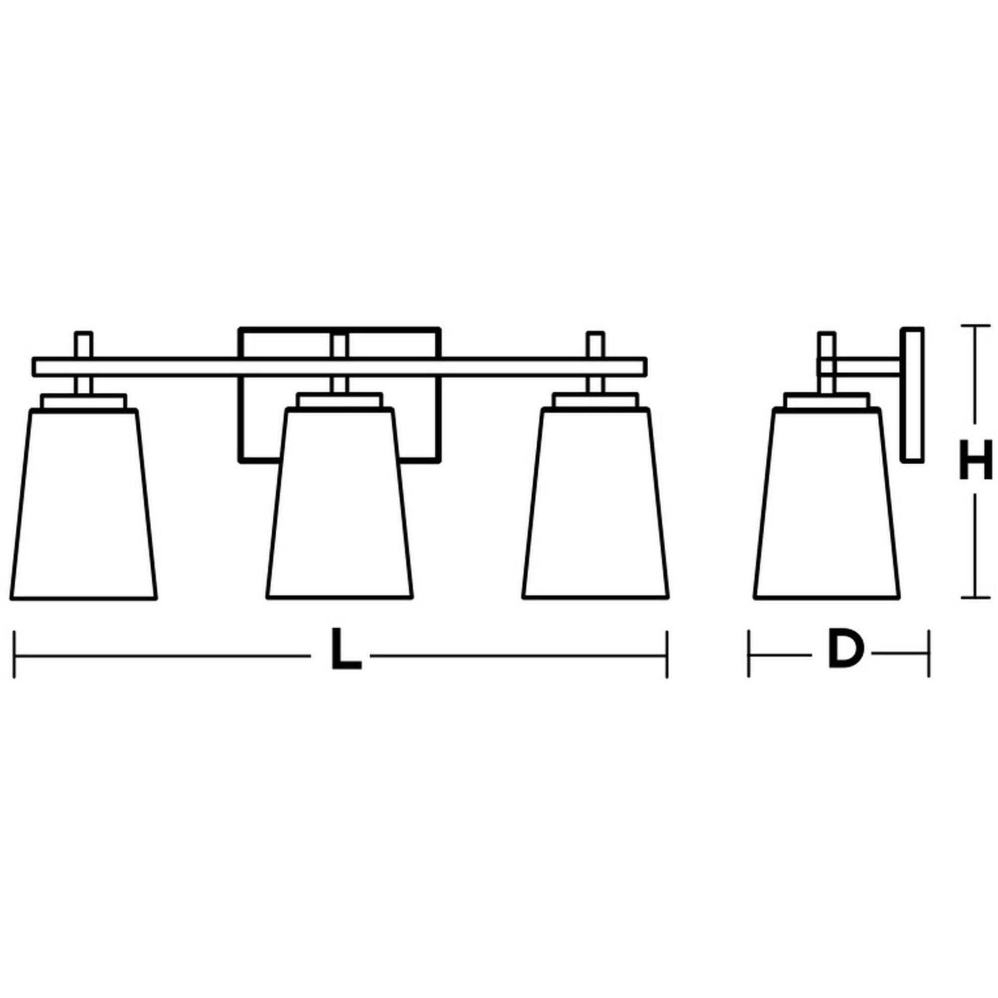 Joanna 3 Light 27.48 inch Satin Nickel Bath Vanity Wall Light