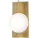 Gates LED 6 inch Satin Brass ADA Wall Light