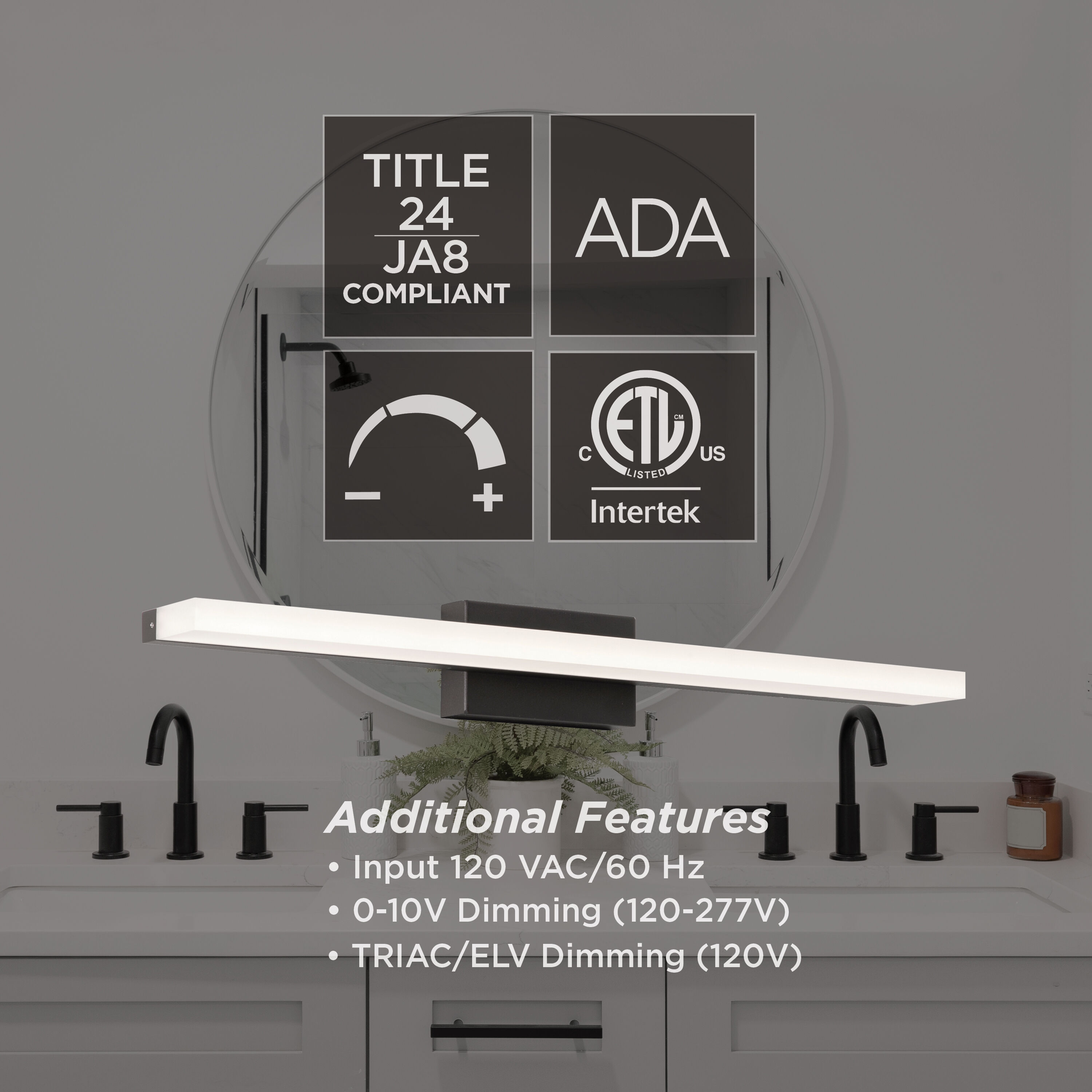 Ramona LED 28 inch Satin Nickel Bath Vanity Wall Light