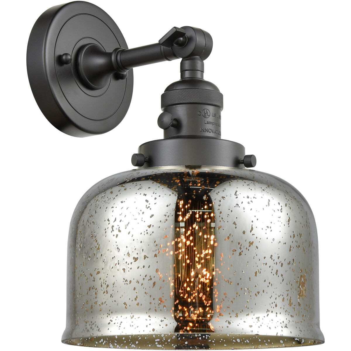 Franklin Restoration Large Bell LED 8 inch Oil Rubbed Bronze Sconce Wall Light, Franklin Restoration