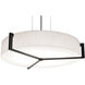 Apex 1 Light 17 inch Espresso Pendant Ceiling Light in Linen White