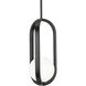 Milan LED 7.38 inch Black Pendant Ceiling Light
