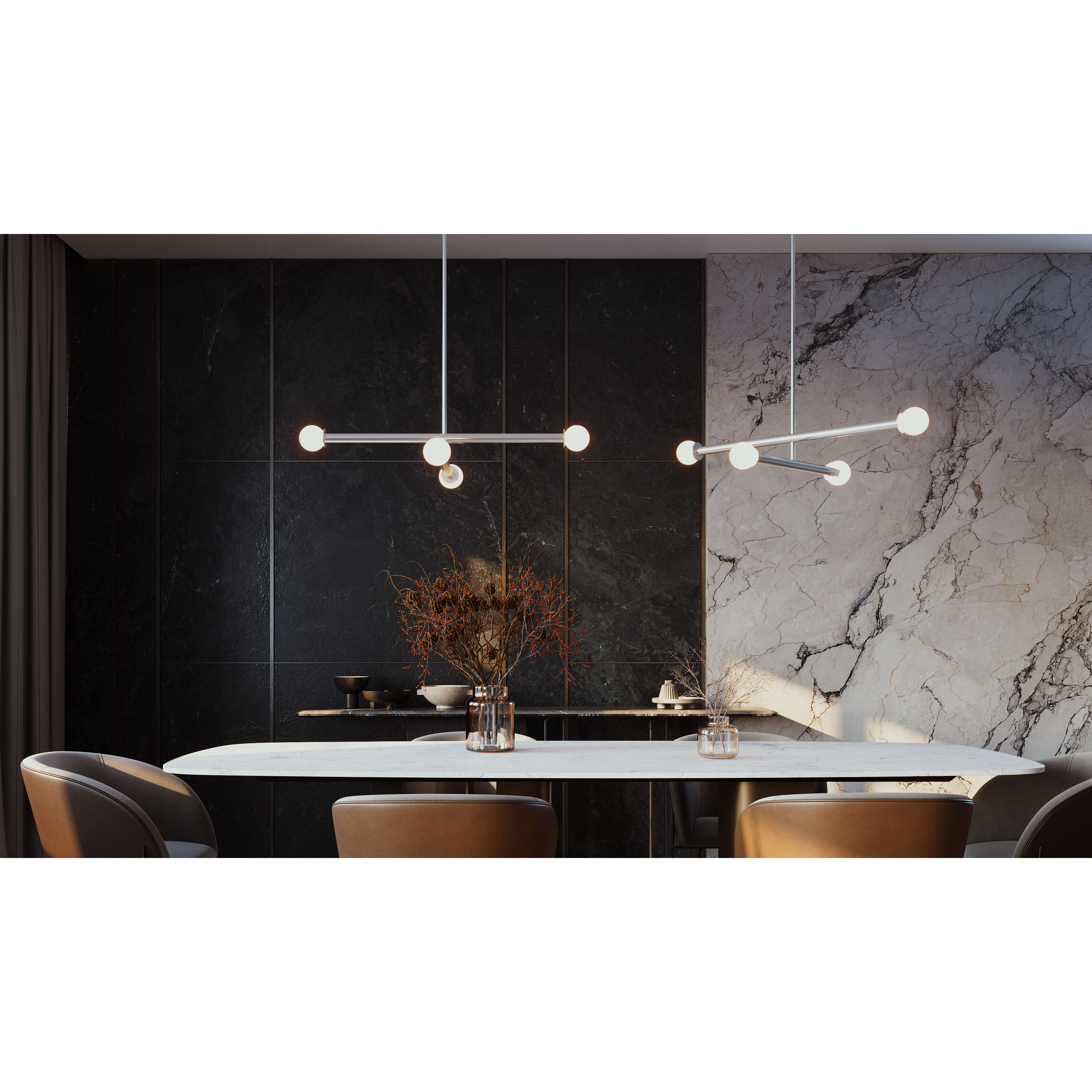 Lane LED 36 inch Satin Nickel Pendant Ceiling Light
