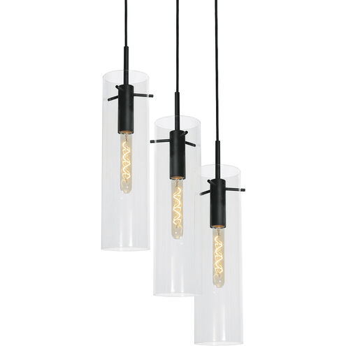 Vista 3 Light 18 inch Black Multi-light Pendant Ceiling Light