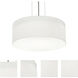 Anton 2 Light 12.25 inch Satin Nickel Pendant Ceiling Light in Linen White