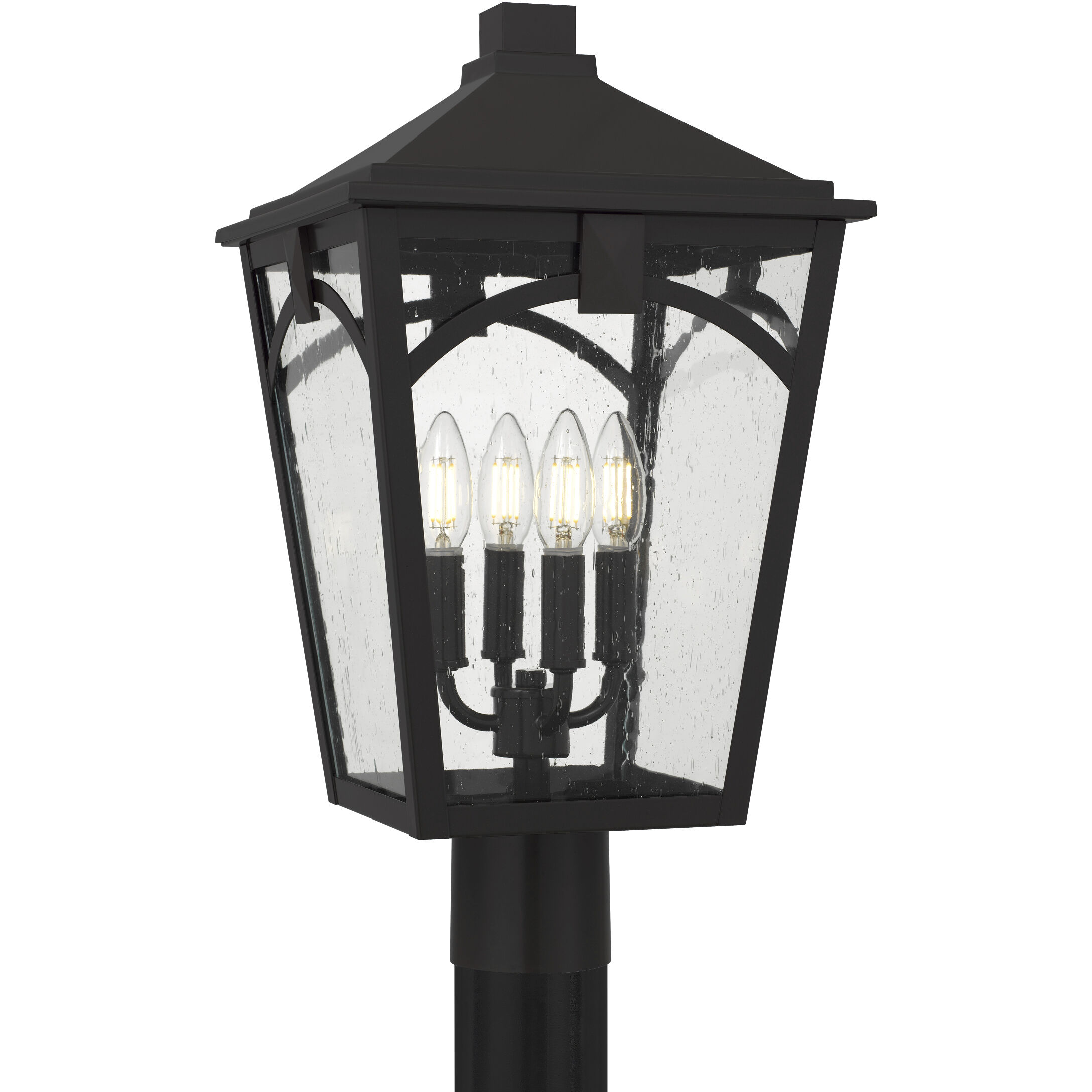 Jaxon 4 Light 19.5 inch Western Bronze Outdoor Post Lantern