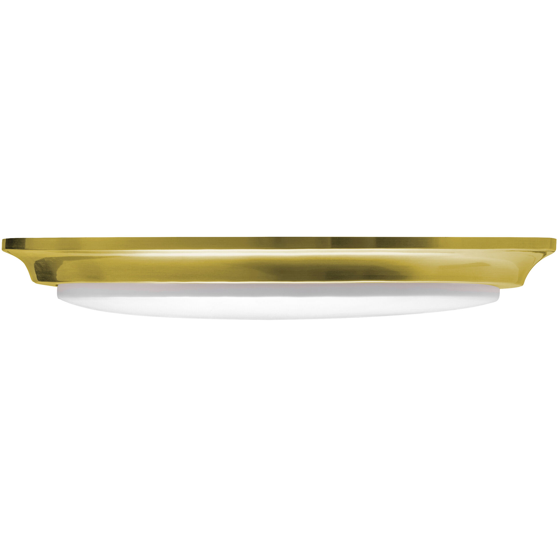 Baron 1 Light 14 inch Satin Brass Flush Mount Ceiling Light