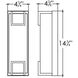 Beaumont LED 14.75 inch Textured Grey Outdoor Sconce