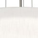 Anton 4 Light 30 inch Satin Nickel Pendant Ceiling Light in Linen White, Incandescent