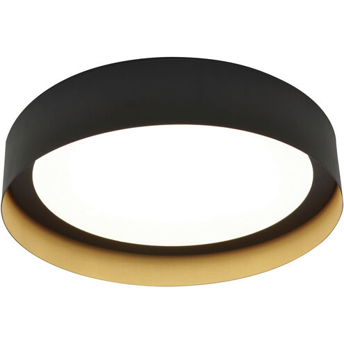 Reveal LED 16 inch Black and Gold Flush Mount Ceiling Light