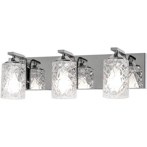 Annabel 3 Light 21 inch Polished Chrome Vanity Light Wall Light