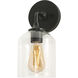 William 1 Light 6 inch Black Wall Sconce Wall Light
