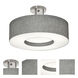Montclair LED 12.25 inch Satin Nickel Semi-Flush Mount Ceiling Light in Grey