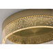 Maggie LED 16 inch Satin Brass Flush Mount Ceiling Light