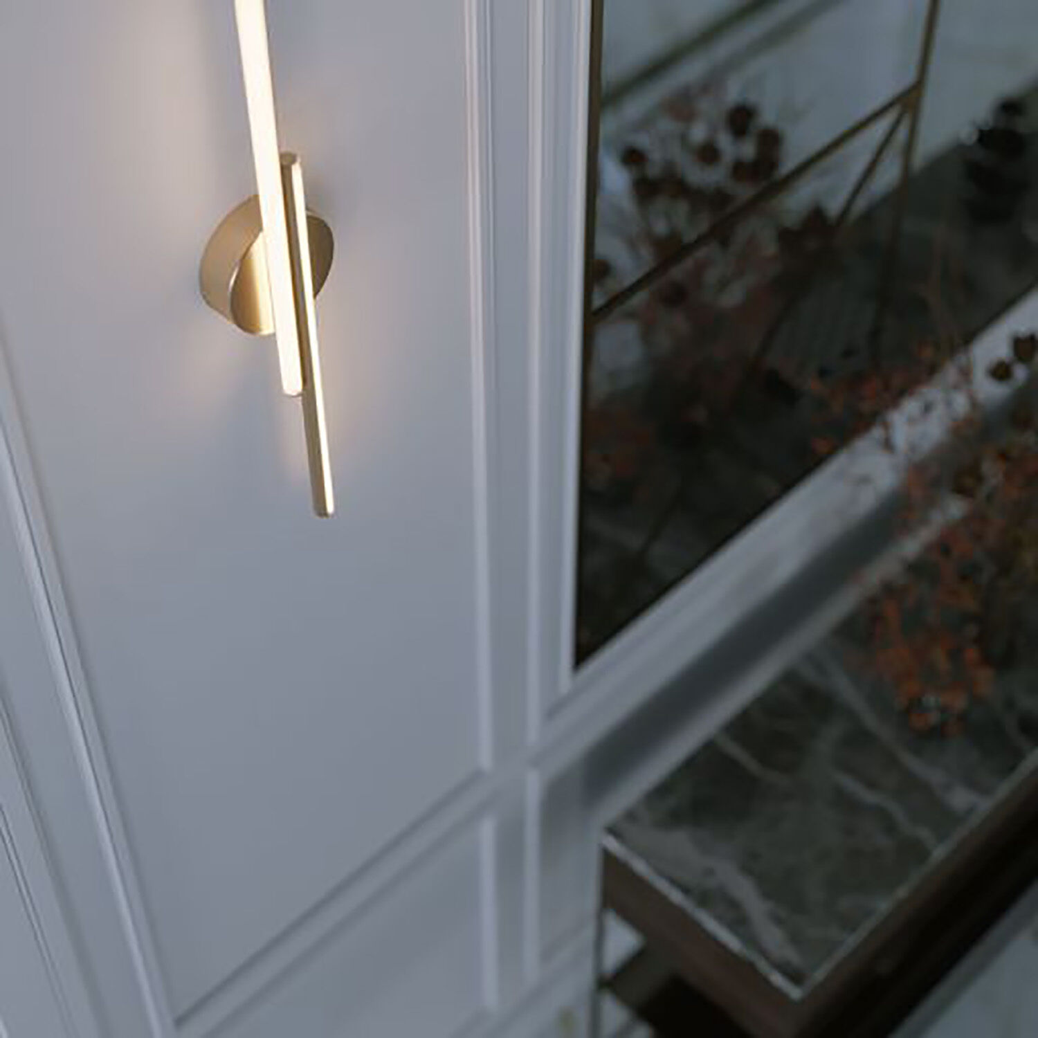 Ella LED 30 inch Satin Brass Vanity Light Wall Light