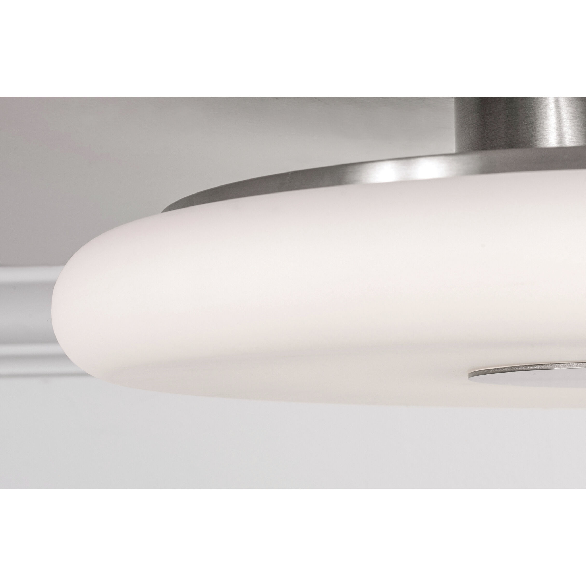 June LED 18 inch Satin Nickel Semi-Flush Mount Ceiling Light