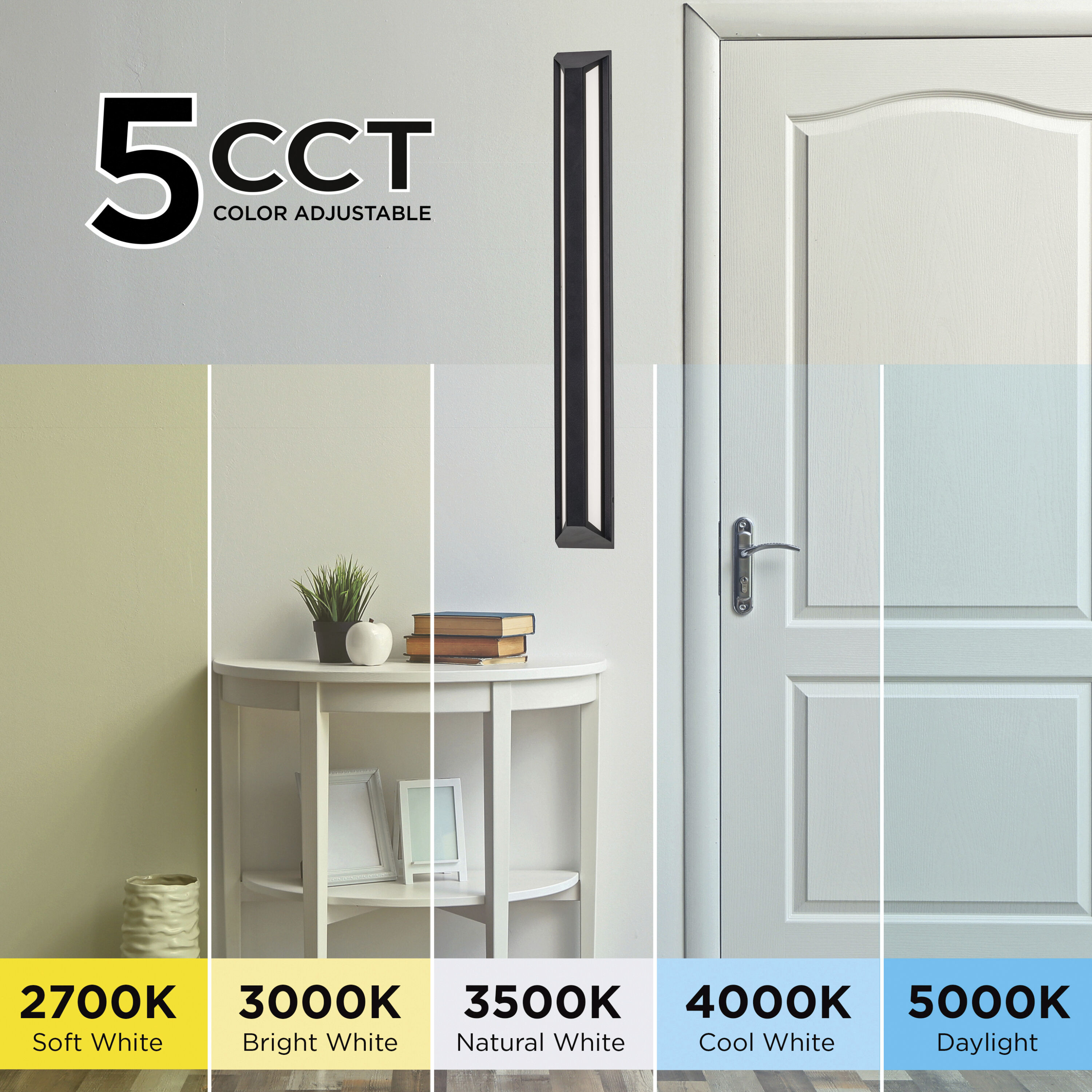 Fulton LED 36 inch Black Outdoor Sconce