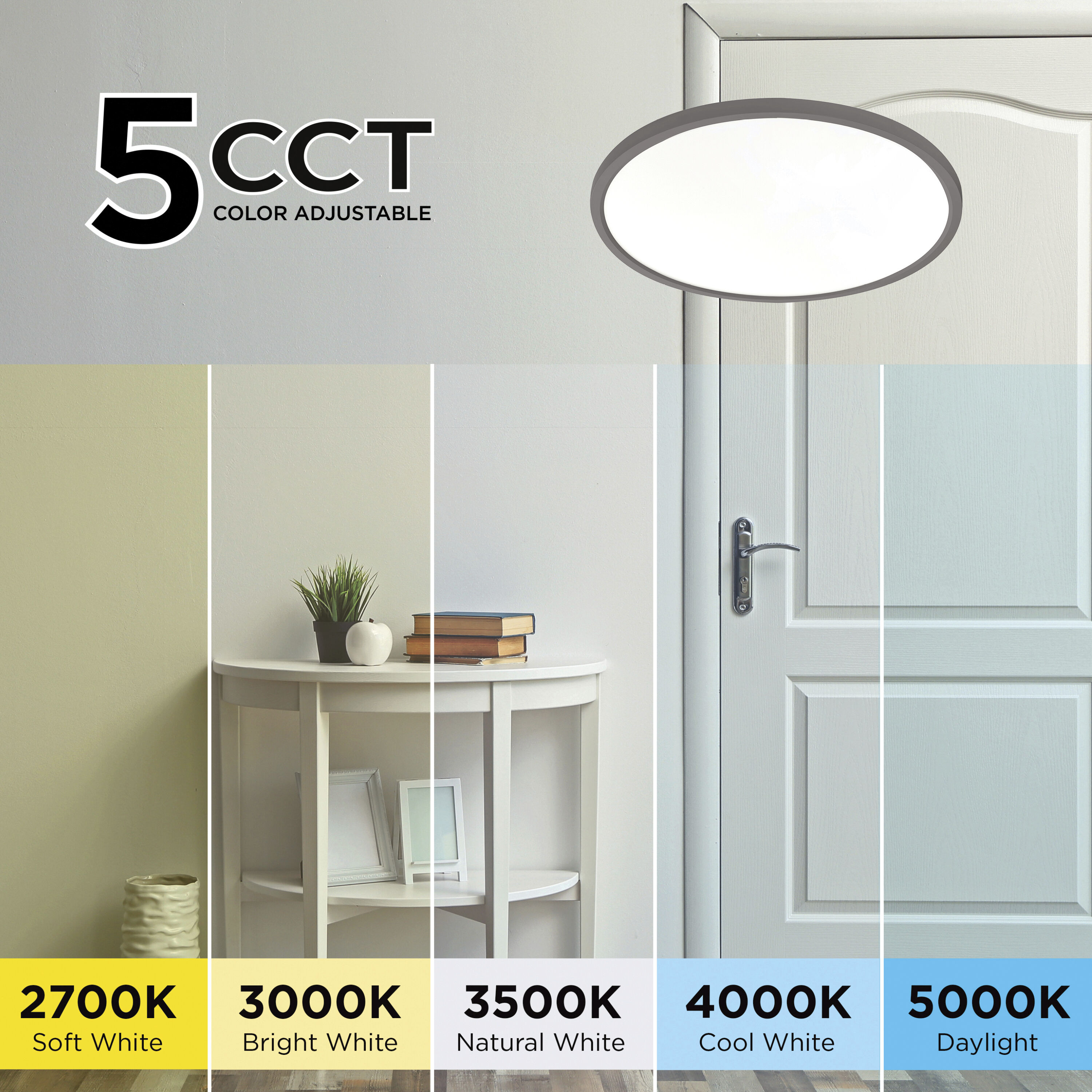 Edge Round LED 20 inch Black Flush Mount Ceiling Light