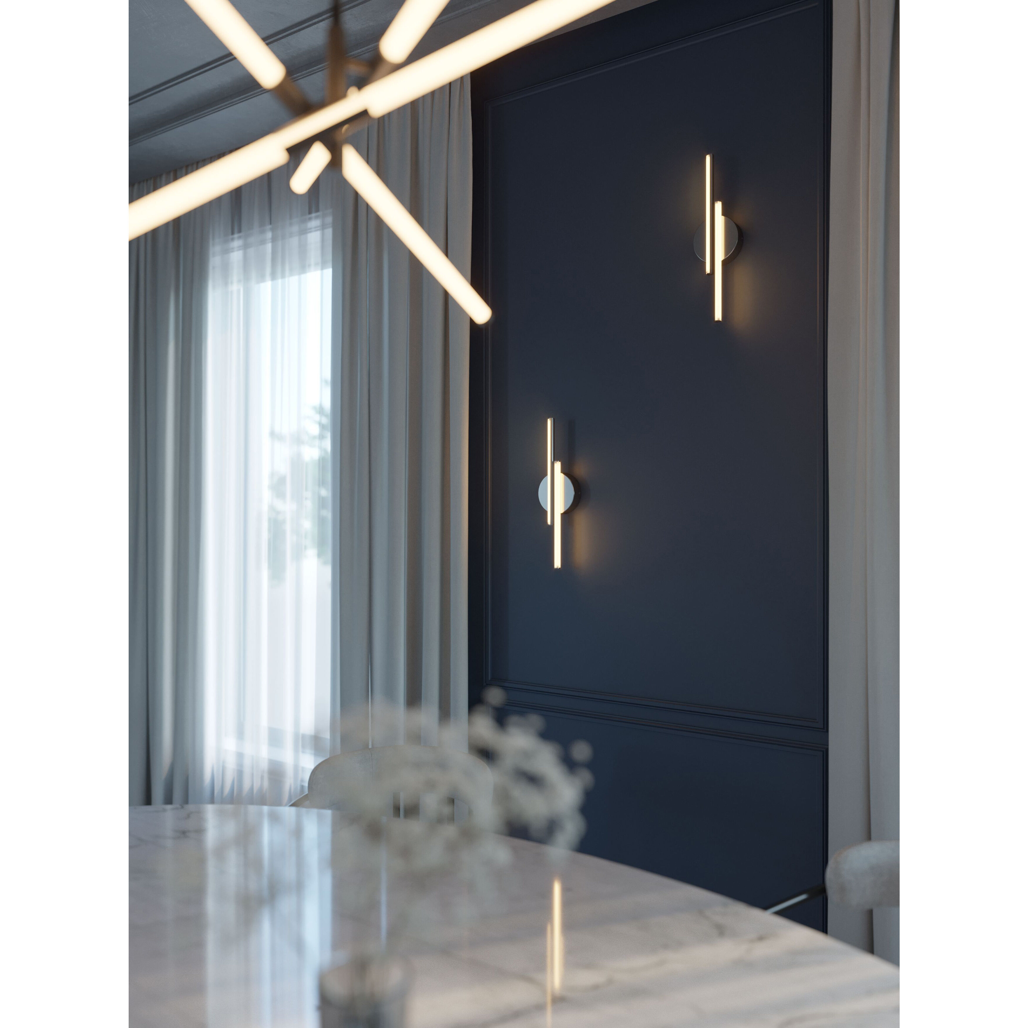 Ella LED 24.25 inch Satin Nickel Vanity Light Wall Light