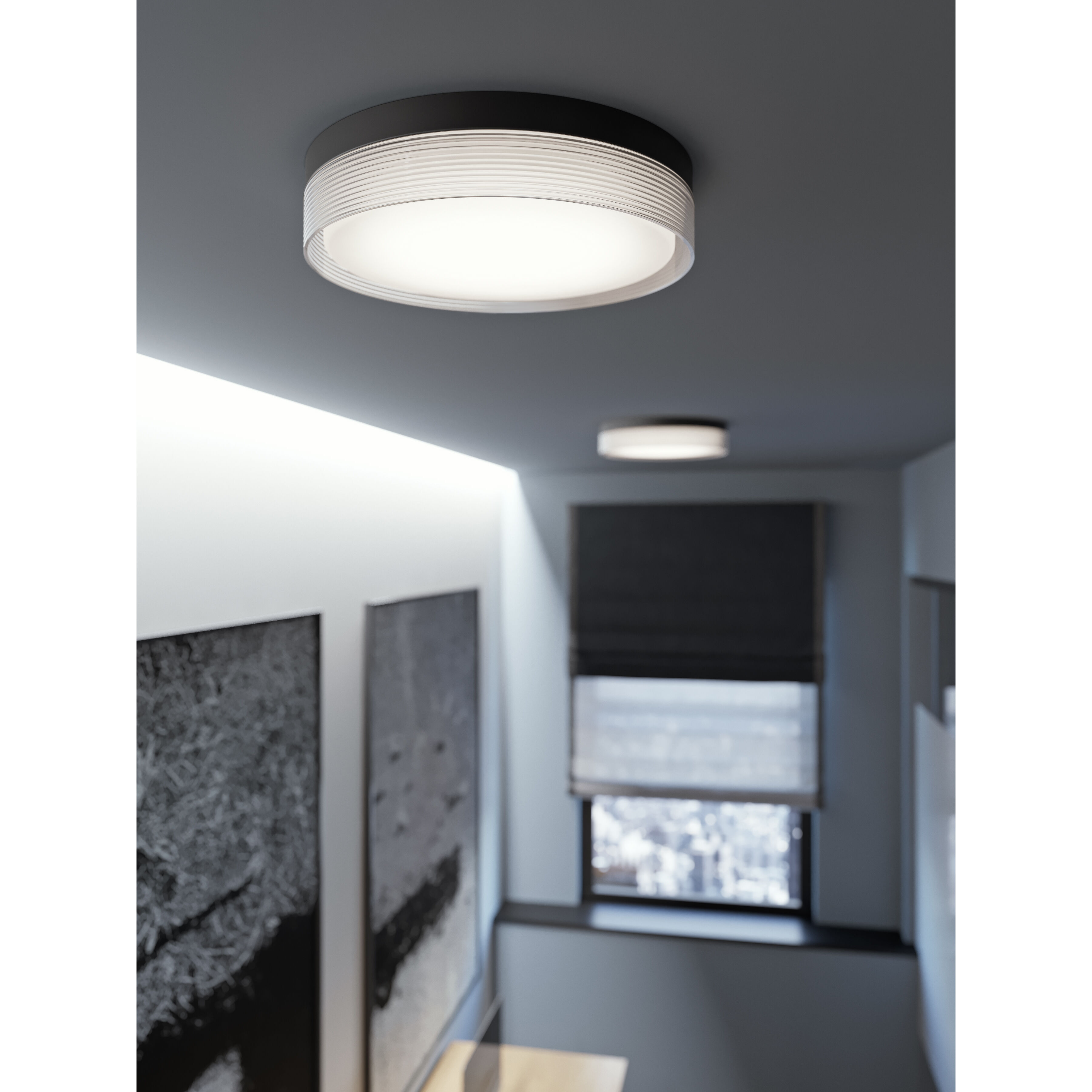 Tribeca LED Black Flush Mount Ceiling Light