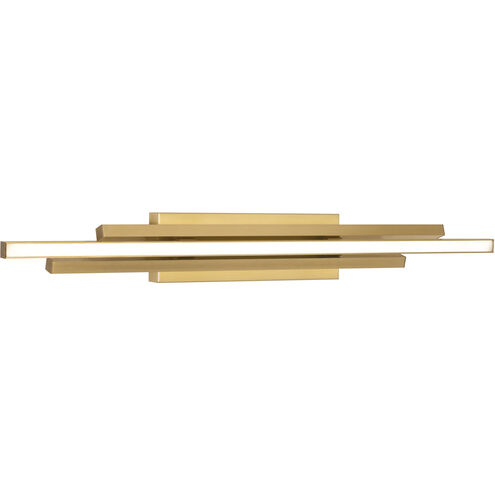 Indra 3 Light 36 inch Satin Brass Bath Vanity Wall Light