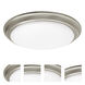 Baron 1 Light 14 inch Satin Nickel Flush Mount Ceiling Light