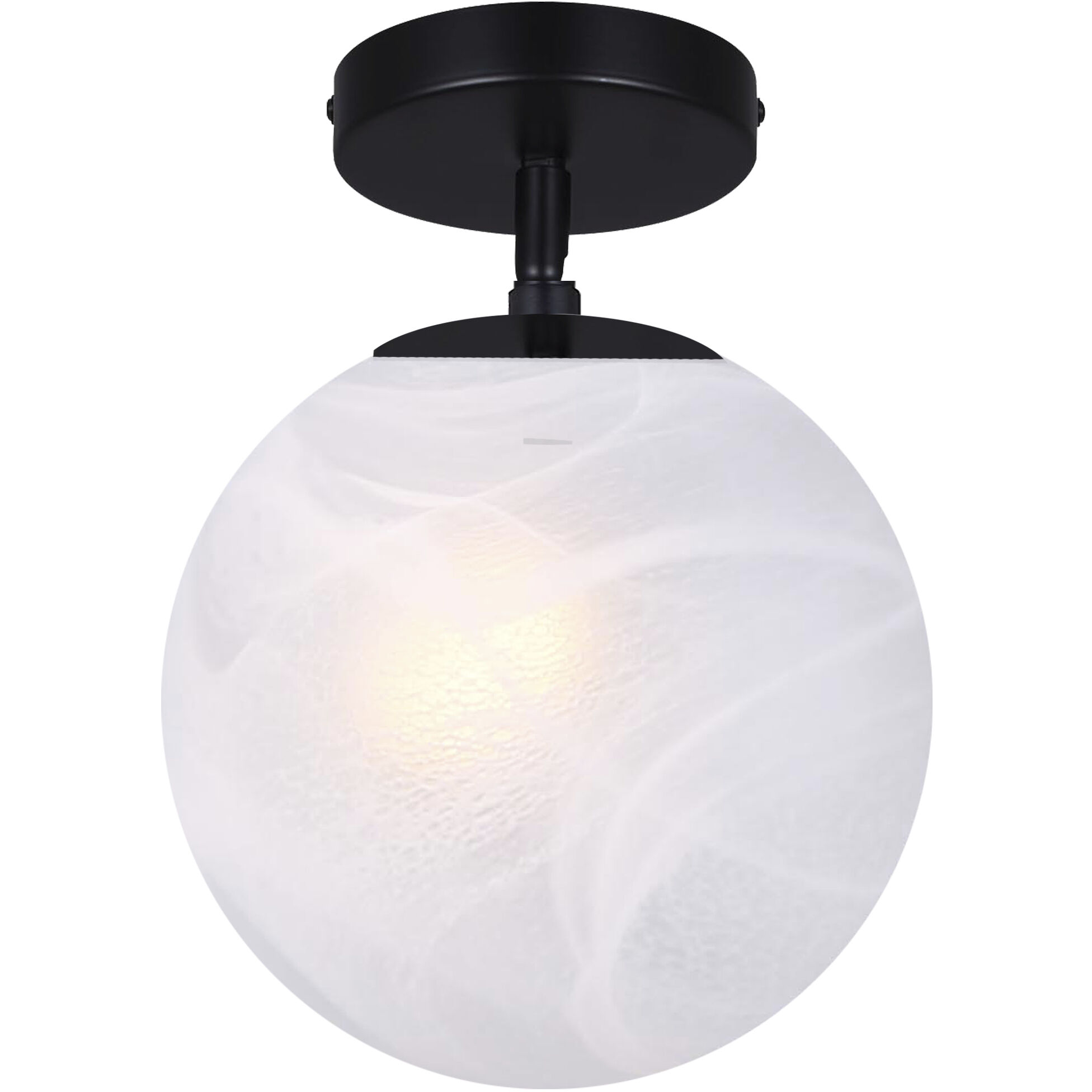 Mackenna 1 Light 9.75 inch Black Semi-Flush Mount Ceiling Light